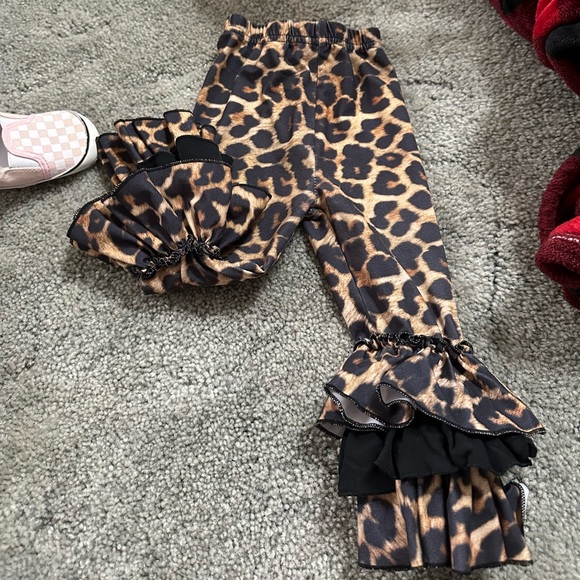 Leopard Print Ruffle Pants - Picture 2 of 2